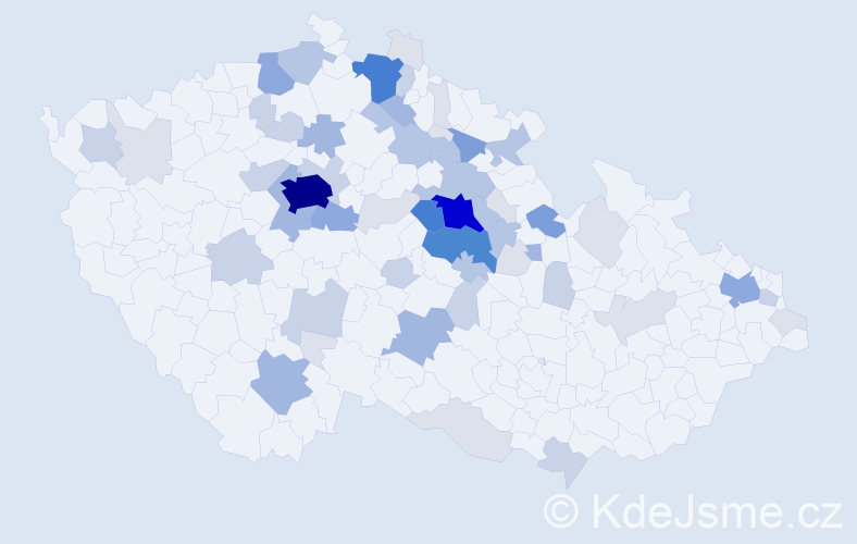 Příjmení: 'Hrušová', počet výskytů 203 v celé ČR