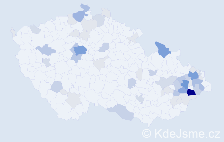 Příjmení: 'Fárek', počet výskytů 172 v celé ČR
