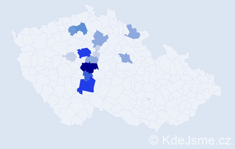 Příjmení: 'Čichovský', počet výskytů 55 v celé ČR