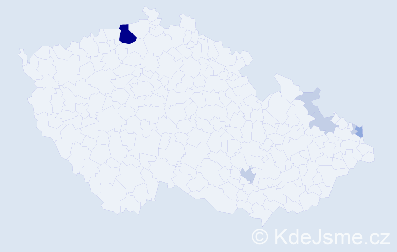 Příjmení: 'Pota', počet výskytů 17 v celé ČR