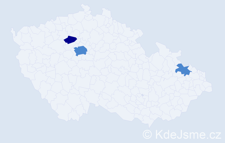 Příjmení: 'Pilik', počet výskytů 5 v celé ČR