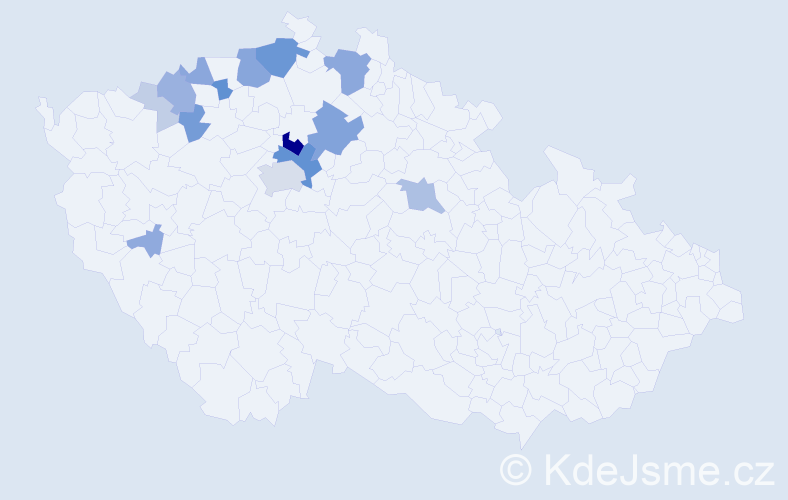 Příjmení: 'Kopejska', počet výskytů 57 v celé ČR