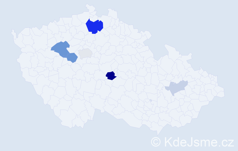 Příjmení: 'Palčeková', počet výskytů 14 v celé ČR