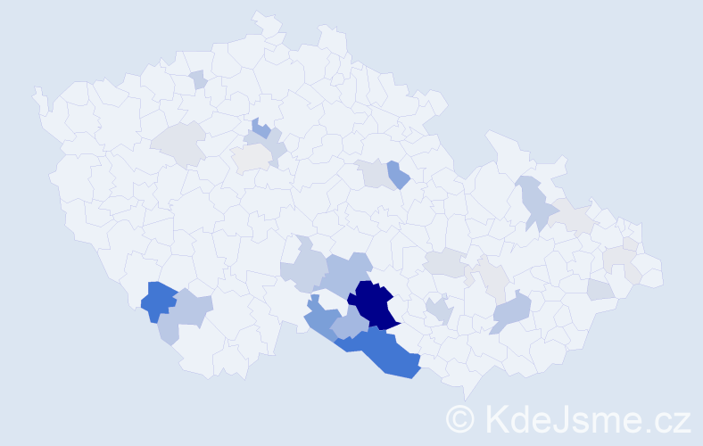 Příjmení: 'Vejtasa', počet výskytů 116 v celé ČR