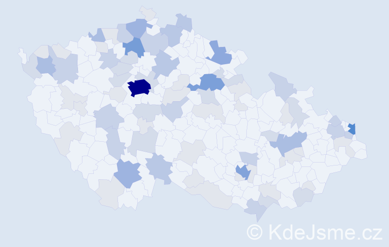 Příjmení: 'Antal', počet výskytů 226 v celé ČR