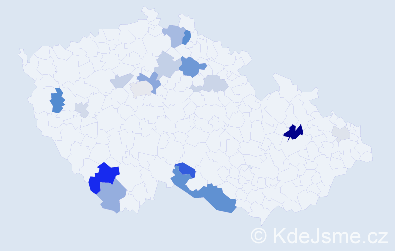 Příjmení: 'Drobňák', počet výskytů 30 v celé ČR