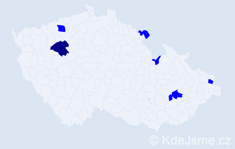 Příjmení: 'Todorovič', počet výskytů 7 v celé ČR