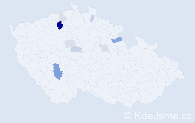 Příjmení: 'Červinská', počet výskytů 21 v celé ČR