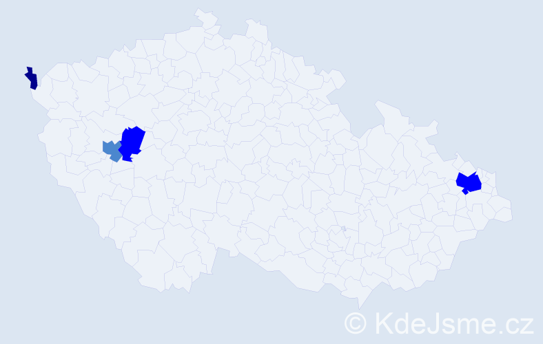 Příjmení: 'Anténová', počet výskytů 8 v celé ČR