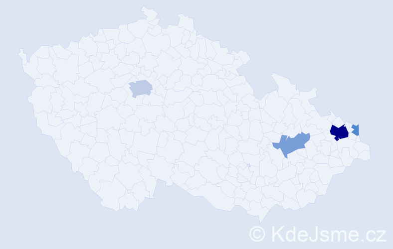 Příjmení: 'Baldovský', počet výskytů 10 v celé ČR