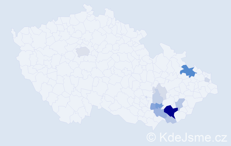 Příjmení: 'Lučná', počet výskytů 40 v celé ČR