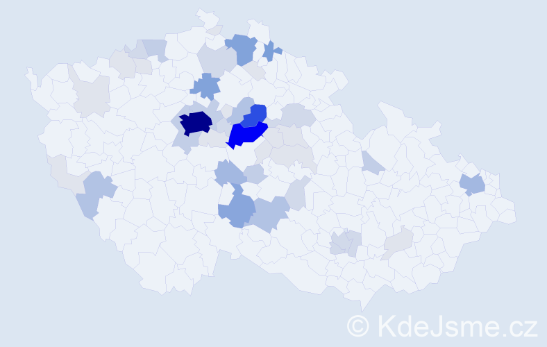 Příjmení: 'Hotovec', počet výskytů 174 v celé ČR