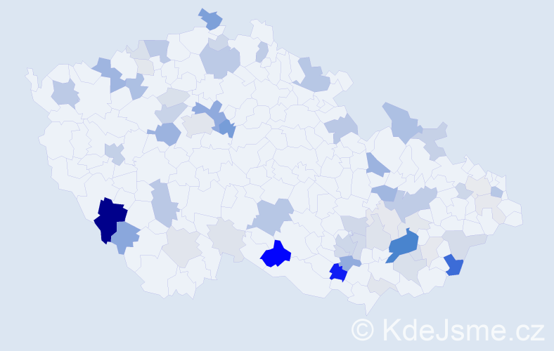 Příjmení: 'Fuks', počet výskytů 191 v celé ČR
