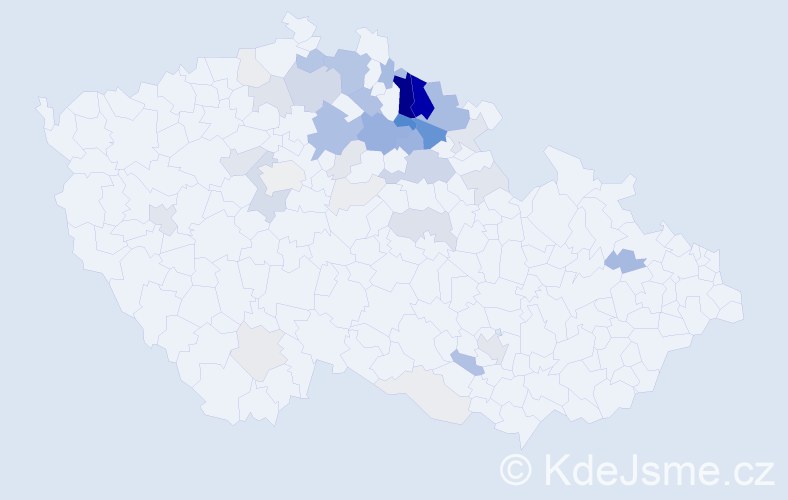 Příjmení: 'Zaplatílek', počet výskytů 169 v celé ČR