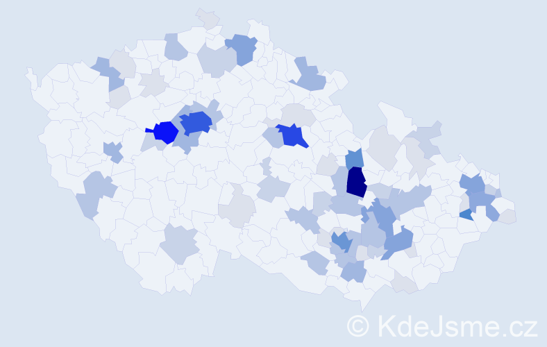 Příjmení: 'Knoll', počet výskytů 228 v celé ČR