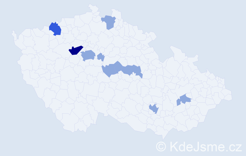Příjmení: 'Sulanská', počet výskytů 16 v celé ČR