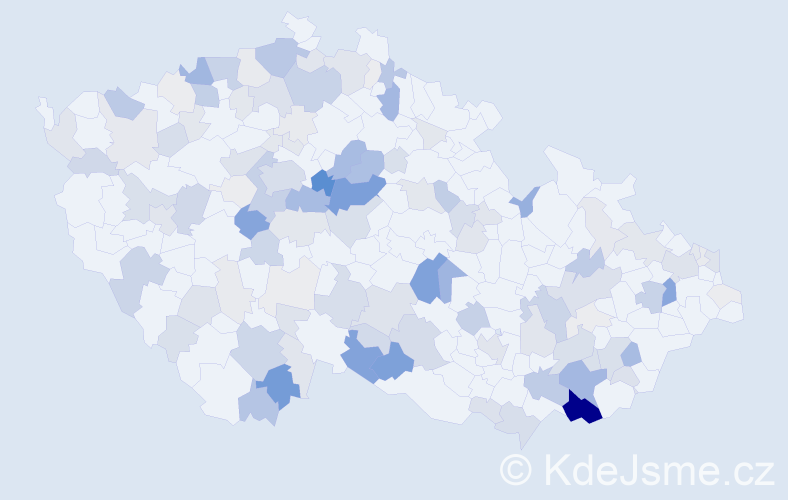 Příjmení: 'Břečková', počet výskytů 464 v celé ČR