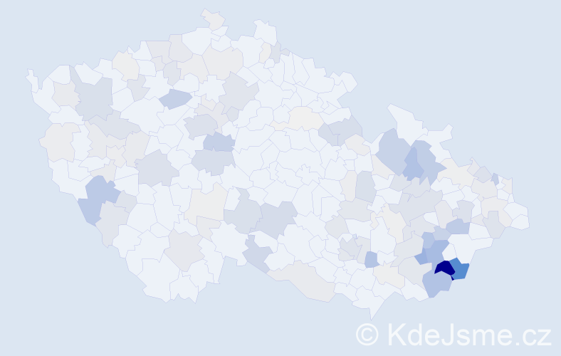 Příjmení: 'Maňas', počet výskytů 496 v celé ČR