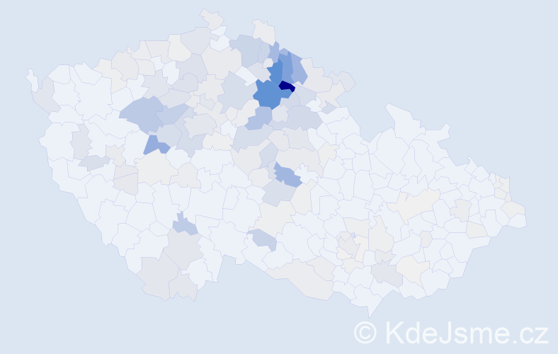 Příjmení: 'Fejfar', počet výskytů 736 v celé ČR