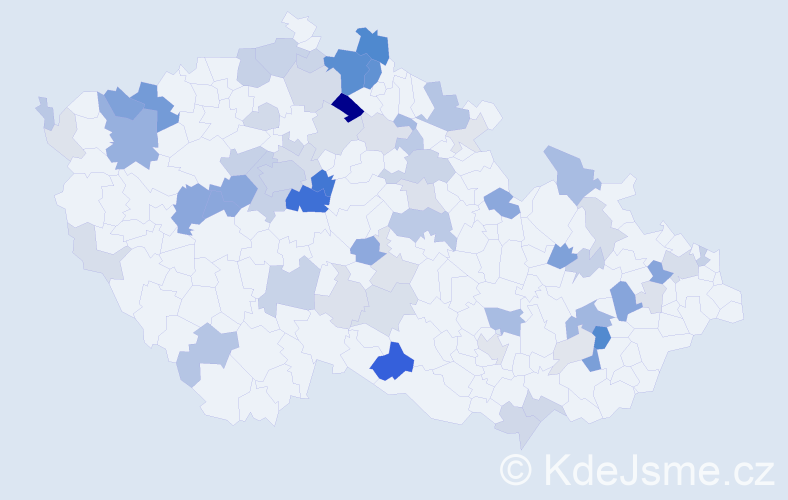 Příjmení: 'Hybnerová', počet výskytů 243 v celé ČR