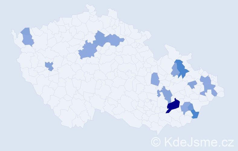 Příjmení: 'Talčíková', počet výskytů 42 v celé ČR