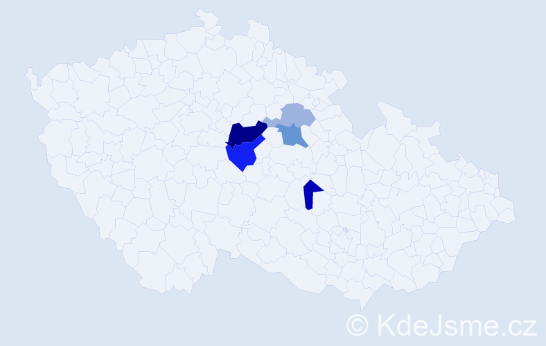 Příjmení: 'Kaisnerová', počet výskytů 10 v celé ČR