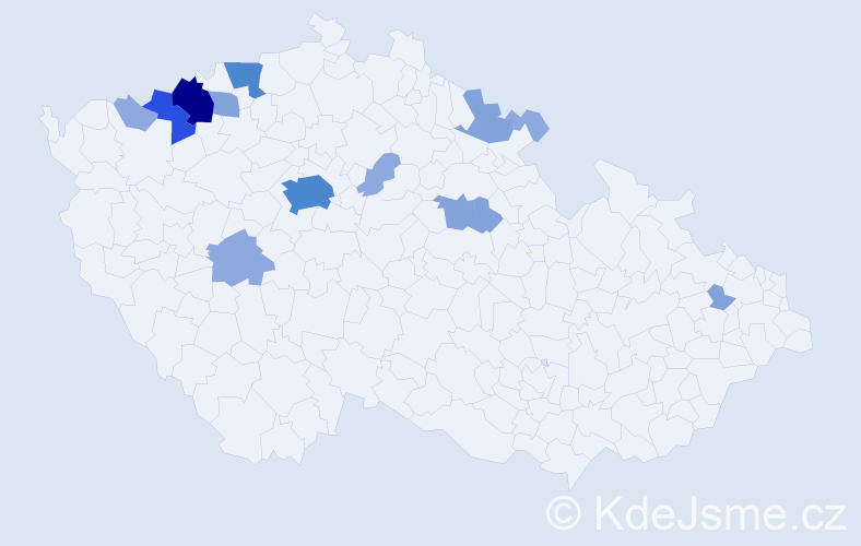 Příjmení: 'Lienert', počet výskytů 35 v celé ČR