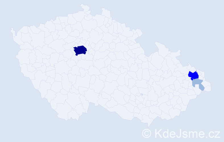 Příjmení: 'Golatová', počet výskytů 8 v celé ČR