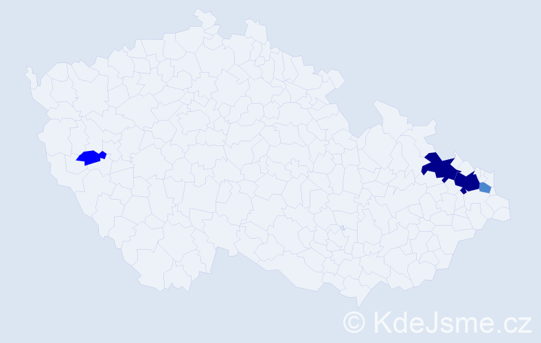 Příjmení: 'Strojná', počet výskytů 9 v celé ČR