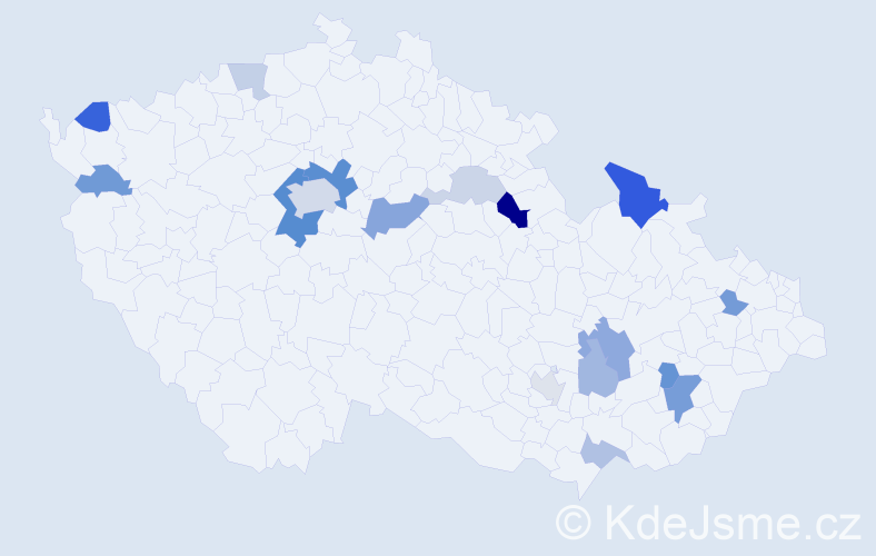 Příjmení: 'Cooper', počet výskytů 36 v celé ČR