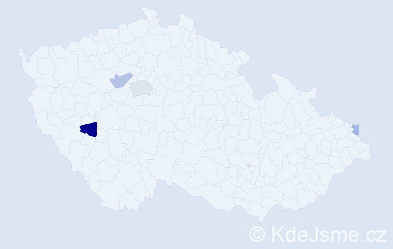 Příjmení: 'Böhnelová', počet výskytů 5 v celé ČR