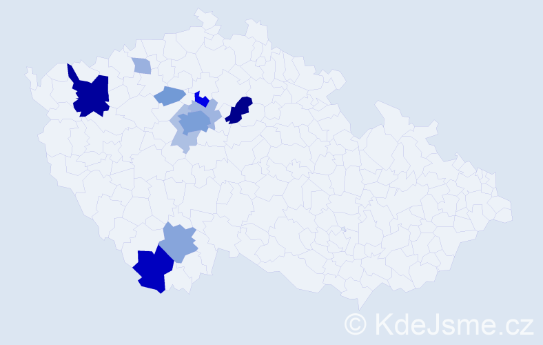 Příjmení: 'Kopfsteinová', počet výskytů 35 v celé ČR