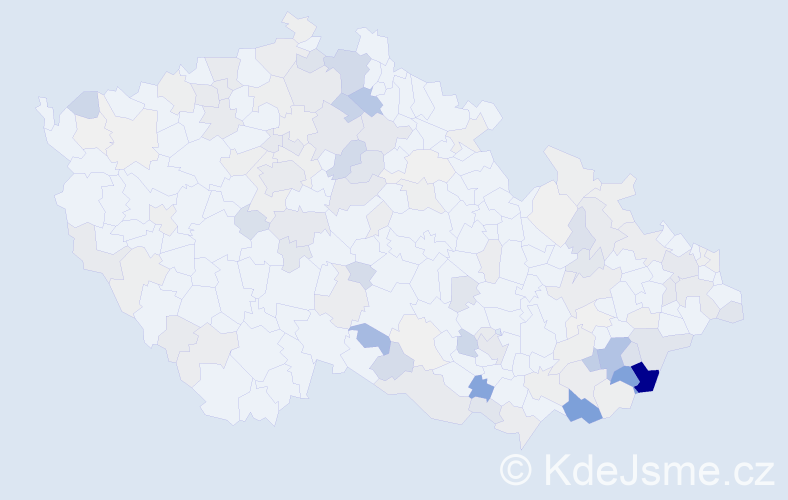 Příjmení: 'Hořák', počet výskytů 426 v celé ČR