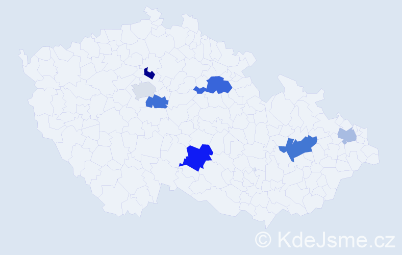 Příjmení: 'Eigel', počet výskytů 10 v celé ČR