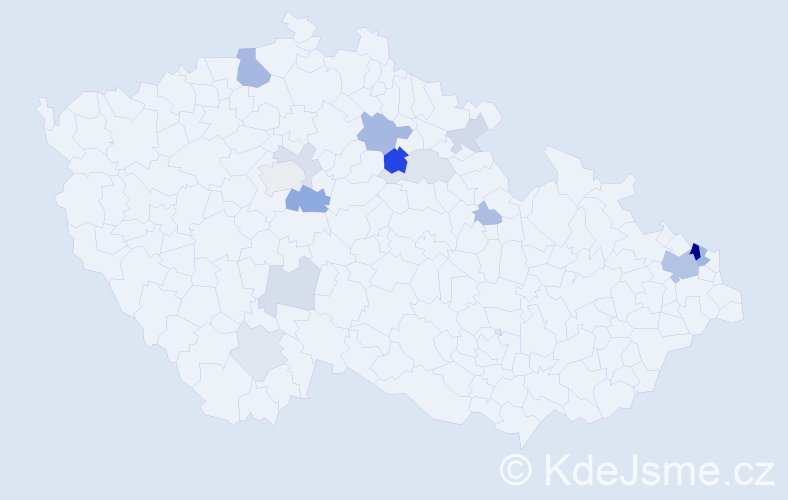 Příjmení: 'Rodovská', počet výskytů 37 v celé ČR