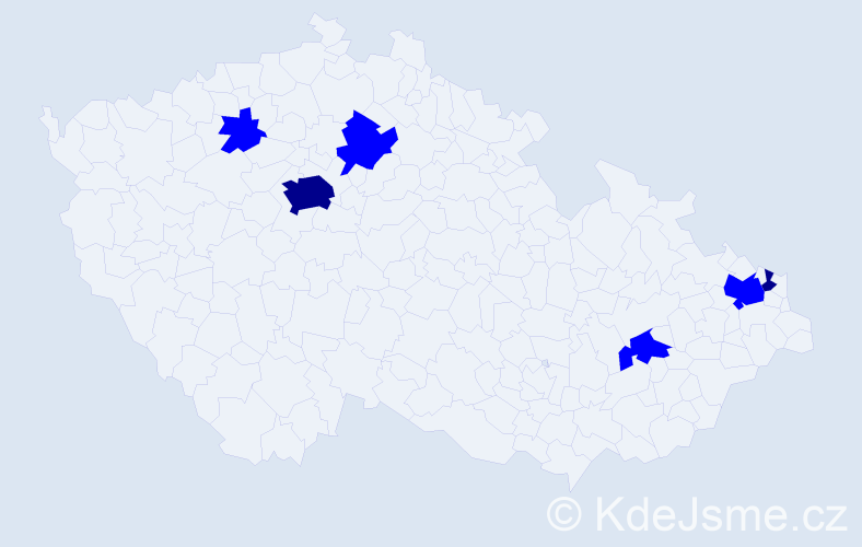 Příjmení: 'Bartalská', počet výskytů 8 v celé ČR