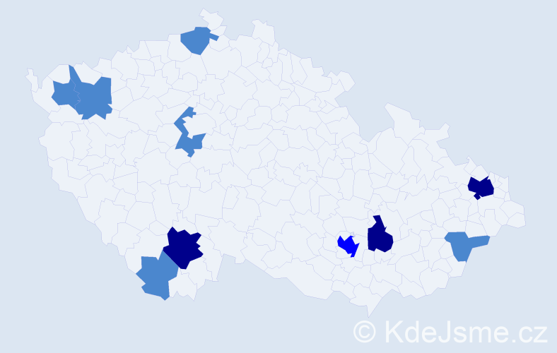 Příjmení: 'Sticha', počet výskytů 17 v celé ČR