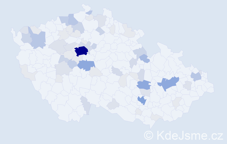 Příjmení: 'Hocková', počet výskytů 213 v celé ČR