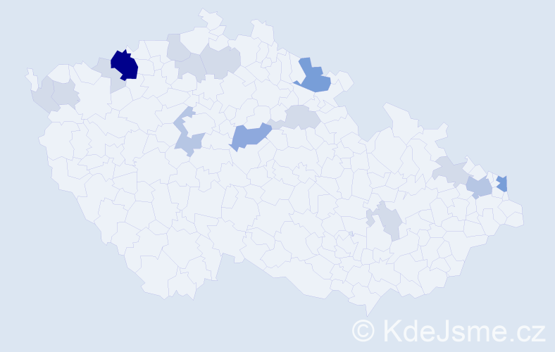 Příjmení: 'Solčáni', počet výskytů 43 v celé ČR