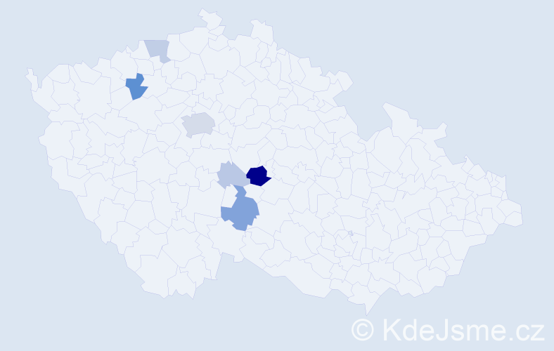 Příjmení: 'Kranda', počet výskytů 32 v celé ČR