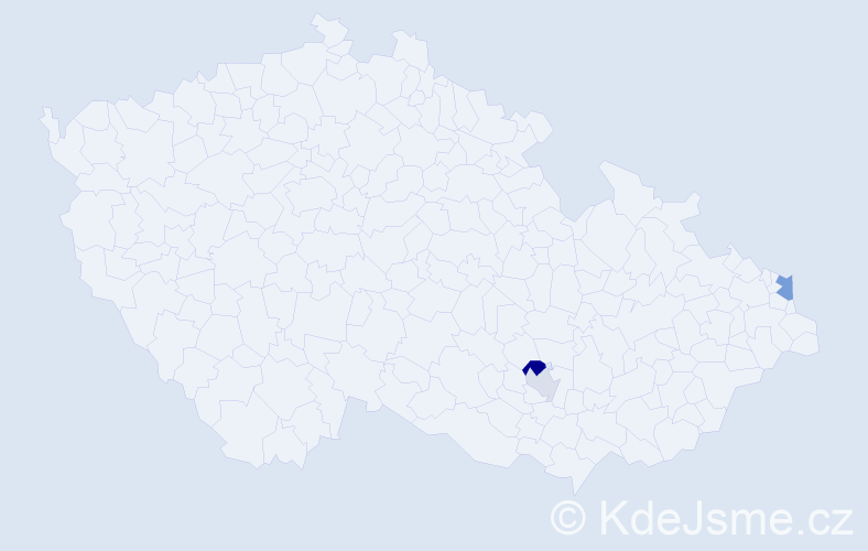 Příjmení: 'Wesselsová', počet výskytů 5 v celé ČR