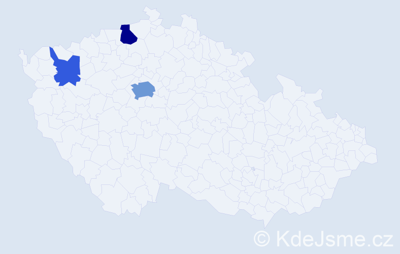 Příjmení: 'Patrus', počet výskytů 8 v celé ČR