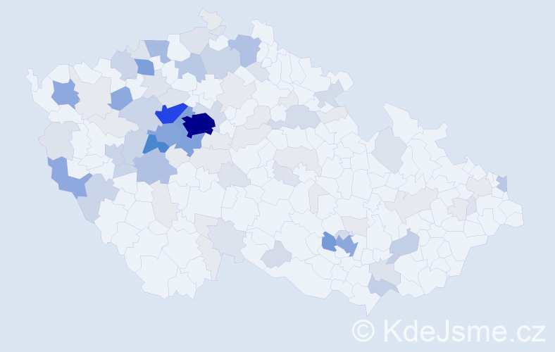 Příjmení: 'Perglová', počet výskytů 349 v celé ČR