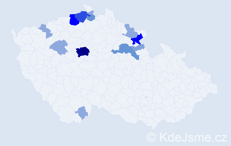 Příjmení: 'Dörner', počet výskytů 41 v celé ČR