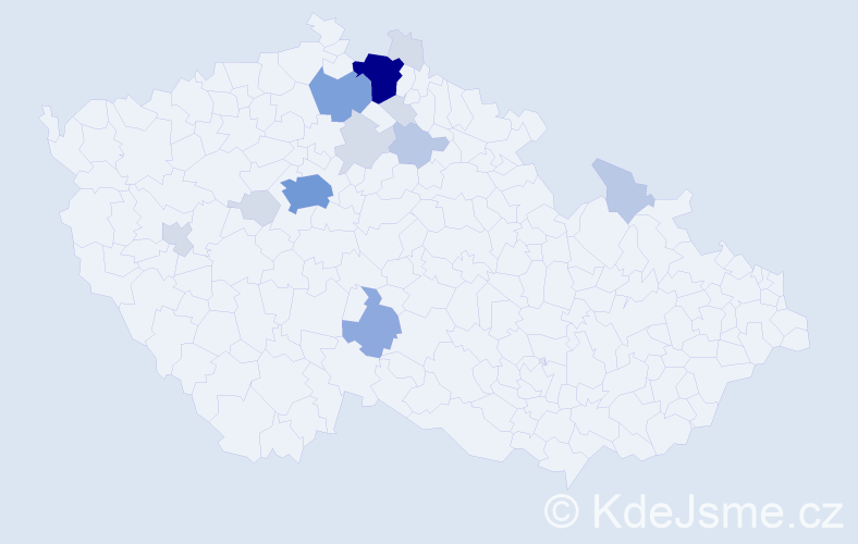 Příjmení: 'Kalfeřt', počet výskytů 41 v celé ČR