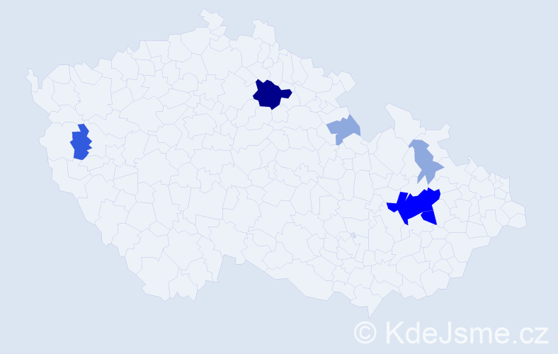 Příjmení: 'Dittmar', počet výskytů 18 v celé ČR
