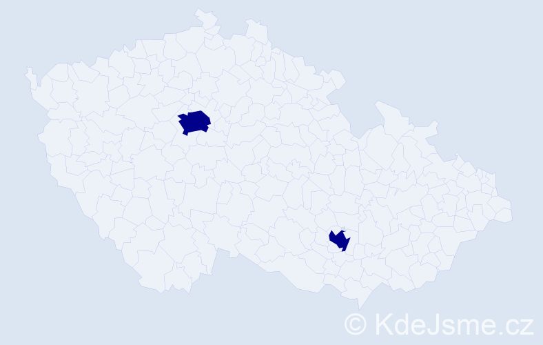 Příjmení: 'Kraylyuk', počet výskytů 2 v celé ČR