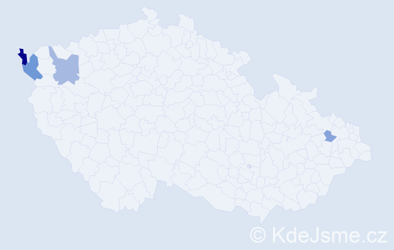 Příjmení: 'Lewová', počet výskytů 9 v celé ČR