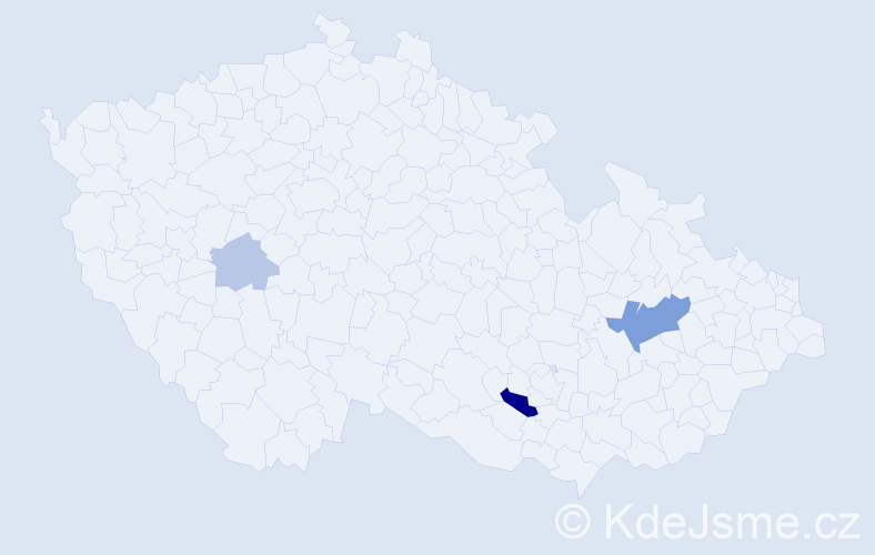 Příjmení: 'Varguličová', počet výskytů 8 v celé ČR