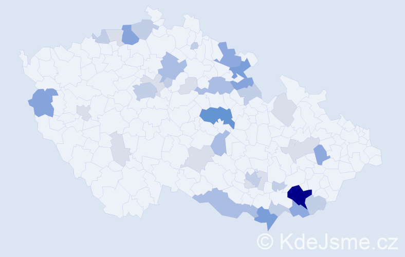 Příjmení: 'Radochová', počet výskytů 112 v celé ČR